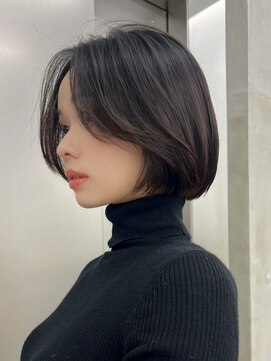 ブラン(Blanc Aoyama) レイヤーカット/顔まわりカット/ブリーチなし/ボブ/ミディアム