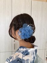 ビーグレイス パティオ 浴衣ヘアセット×20代編み込みガーリー