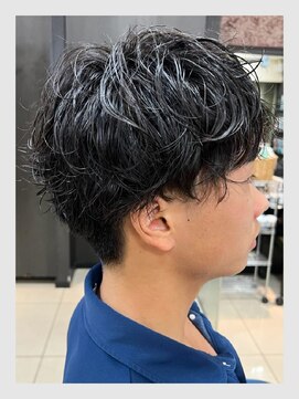 クリアオム 春日部(CLEAR homme) メンズ シャドウパーマ 韓国風ナチュラルマッシュ 黒髪