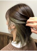 インナーカラー×ミディアムレイヤー
