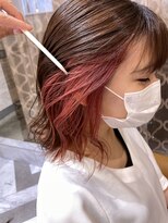 ロンドアベニール 北千住(Lond avenir)&nbsp;インナーカラー　チェリーピンク　西田大樹