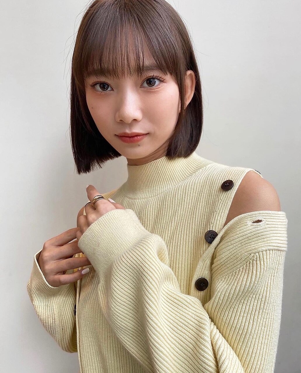 オイルつけるだけでスタイリング完成できる切りっぱなしボブ