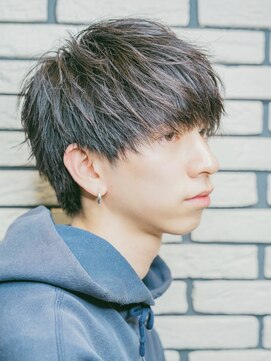 オーシャントーキョーオーバー 渋谷(OCEAN TOKYO OVER) スーツ短髪ツーブロック束感モテるパーママッシュ黒髪ナチュラル