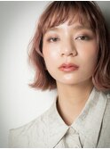 外国人風デザインカラーベビーピンクボブ203u川口10代20代30代