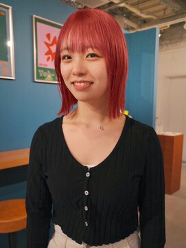 ヨー(Yoh-) 【ハイトーンボブ/佐々木慧介】ダブルカラー/ピンク/ボブ