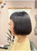 ミニボブ、ぱつっとボブ、前髪短め！