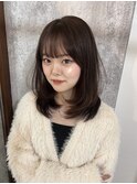 ミディアムレイヤー/暗髪/韓国/広島/袋町