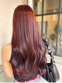 ロング×艶レッド