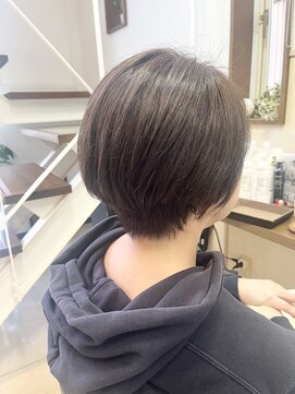 コアフィールフィス(COIFFURE fils) 《見附　今町》丸みショート　ラベンダーカラー