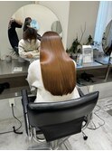 髪質改善 スーパーロング ワンレングス レイヤー 韓国風巻き