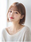 くびれヘア  美髪  ハイライトカラー アプリコットオレンジ