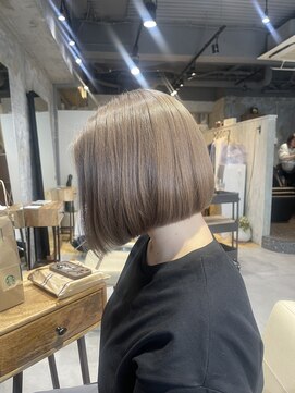 エス 大阪梅田店(es) 似合わせカット×ボブ×ブリーチ無しダブルカラー