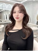 韓国ヘア レイヤーカット ブリーチなしダブルカラー
