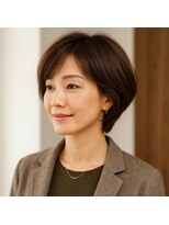 スープレックス ヘアーデザイン(SOUPREX HAIR DESIGN) 美フォルム大人ショートボブ 20代 30代 40代 50代 60代髪質改善