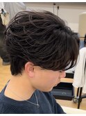 【フェザーパーマ】メンズ毛流れ