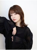 ミディアムレイヤー 美髪 透明感 イメチェン くびれ 髪質改善