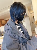 ホール(WHOLE) 【WHOLE】ブルーグラデーション×メンズウルフ