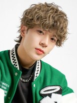 MEN'S HAIR BLEACHi 岐阜柳津店【メンズ ヘア ブリーチ】【4月29日オープン（予定）】&nbsp;【BLEACHi】ツーブロックメンズウルフブリーチパーマ波巻き