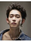 MEN’S HAIR/波巻きツイストスパイラル/リバースセンターパート