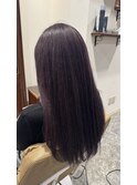 艶感×カシスバイオレット×上品暗髪×美肌見せカラー
