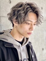 ノエルヘアー(Noel hair)&nbsp;韓国マッシュセンターパートダウンパーマニュアンスパーマウルフ