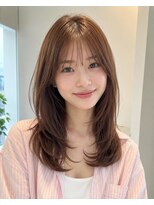ラファンジュ ヘアー クレオ(Rohange hair Creo)&nbsp;アプリコットベージュ/透明感/ゆるふわ巻き/ヘルシーレイヤー