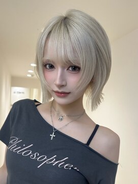 アイトーキョーエス 渋谷(AI TOKYO S) レイヤーボブ/ホワイトベージュ/ハッシュカット／渋谷