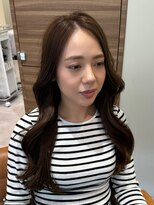 リールヘアー 久留米店(rire hair) 20代30代40代50代モカグレージュ韓国風波巻きくびれ巻きレイヤー