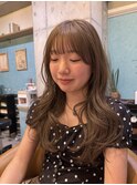 韓国風レイヤーカット/顔周りカット/ミルクティーベージュ/大宮