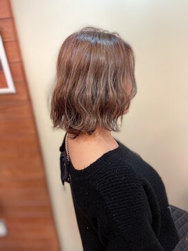 フィックス ヘアー(FIX hair) ミルクベージュ×シークレットハイライト/ハイライトカラーボブ