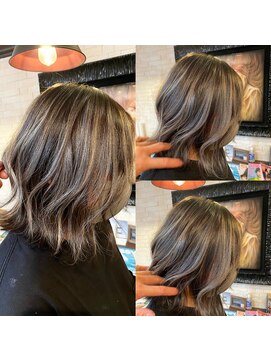 ボアップ 新居浜店(boappu) #ハイライト #カラー #ベージュ #ケアブリーチ #ミルクティー