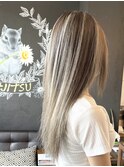 ミルクグレイ×コントラストハイライト
