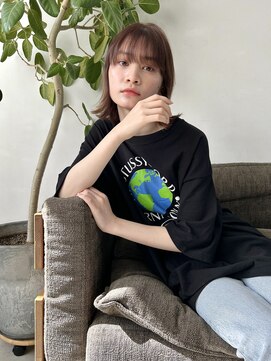 ムード カナザワ(mood kanazawa) フルバング×外ハネミディアム