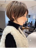 20代30代大人ガーリーショートヘアチョコレートモードショート