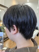 フリー(Free)&nbsp;大人爽やかマッシュツーブロック刈上げショート黒髪短髪