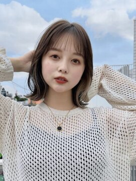 プアメリア 名古屋(Puamelia) トリートメント ブリーチなしダブルカラー 前髪縮毛矯正