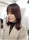 くびれミディ/ワインレッド/ボルドーカラー
