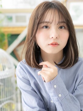 カバーヘア ブリス 北浦和(COVER HAIR bliss) シースルーバングインナーカラー小顔ロブTb6北浦和20代30代40代