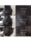 【ラベンダーグレージュ×くびれヘア】