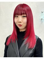 ガルテ(GARTE)&nbsp;レッドカラー/赤カラー/レイヤーカット/ロングレイヤー