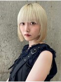 原宿ミルクティーアッシュグレージュタッセルボブ30代40代前髪