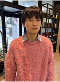 メンズウルフカット
