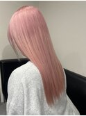 13122ブリーチ＆ダブルカラーレイヤーカットラベンダーピンク