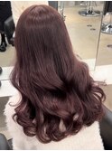 韓国 くびれロング レイヤー ワンホンヘア 小顔前髪