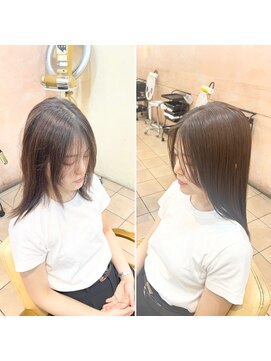 ティエル(Tiele) 前髪ストレート　酸性ストレート