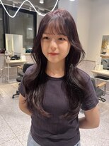 ゼストソエル(ZEST soell)&nbsp;ブリーチなしダブルカラー/ラベンダーカラー/くびれ巻き