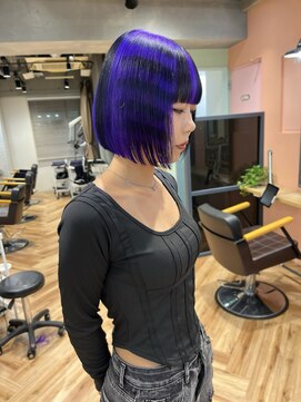 ループウエスト(LOOP WEST) しましまパープル1019