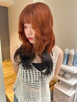 ノラ ウメダ(NORA UMEDA)&nbsp;【chiaki】orange rootsハイトーンルーツカラーデザインカラー