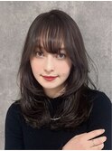 透明感カラーアッシュグレージュレイヤーカット髪質改善