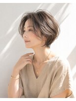 アッシュ 学芸大学店(Ash) ショートボブ/大人女性/グレージュ/白髪ぼかし/脱白髪染め